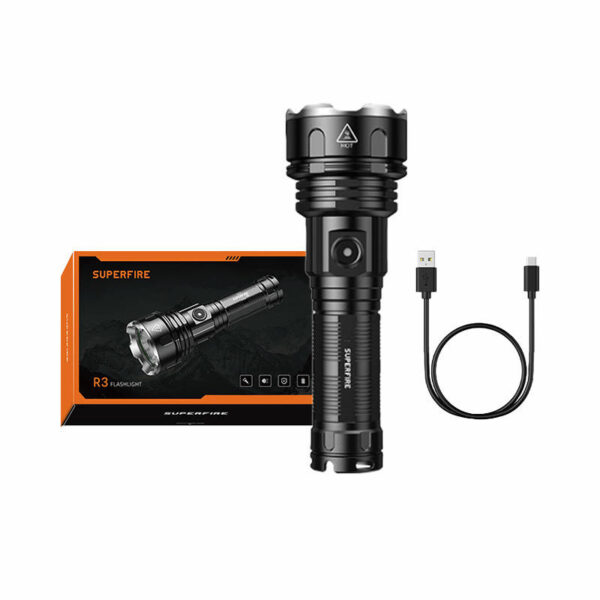 Superfire R3 P90 taskulamp, 2000 lm, USB, 36 W, 5 režiimi, 350 m