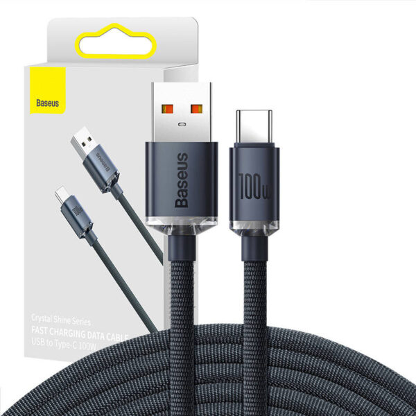 23213_7 Baseus Crystal Shine kaabel USB to USB-C, 100W, 2m (must)