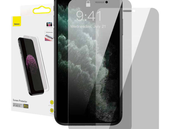 23583_6 Baseus 0.3mm ekraanikaitse (2 tk pakis) iPhone XR/11 6.1 tolli jaoks