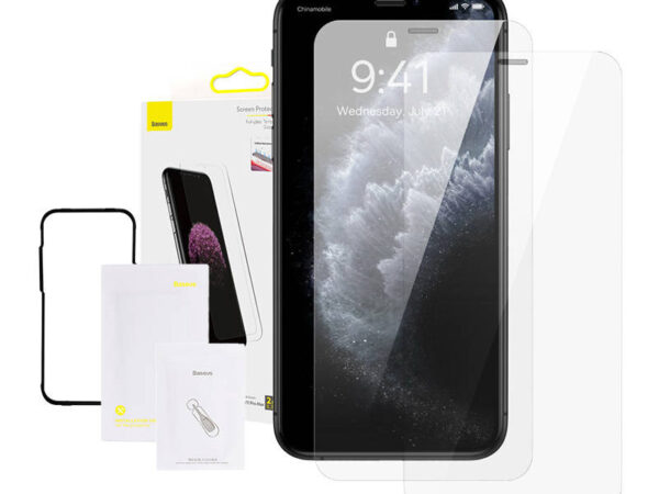 23585_6 Baseus 0.3mm Täisklaasist Karastatud Klaasi Film (2tk pakis) iPhone XS Max/11 Pro Max 6.5 tolli jaoks