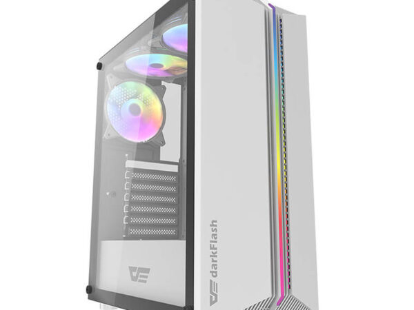 Darkflash DK151 LED arvutikorpus (valge) + 3 RGB ventilaatorit