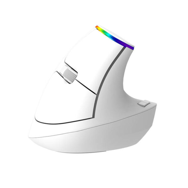 24407_4 Delux M618C Juhtmevaba Vertikaalne Hiir 1600DPI RGB Valge