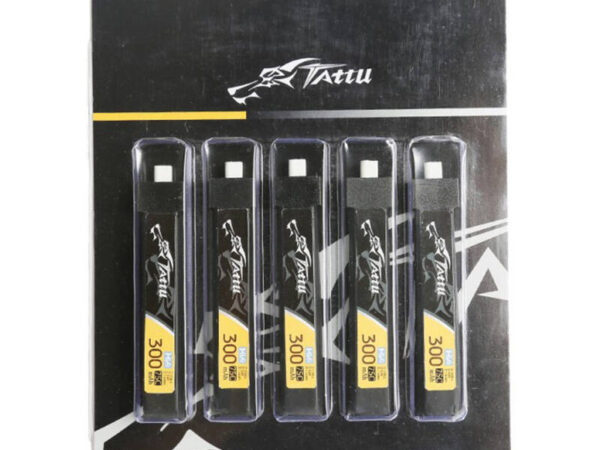 Tattu LiPo 300mAh 3.8V 75C 1S1P HV BT2.0.5 aku (5tk)