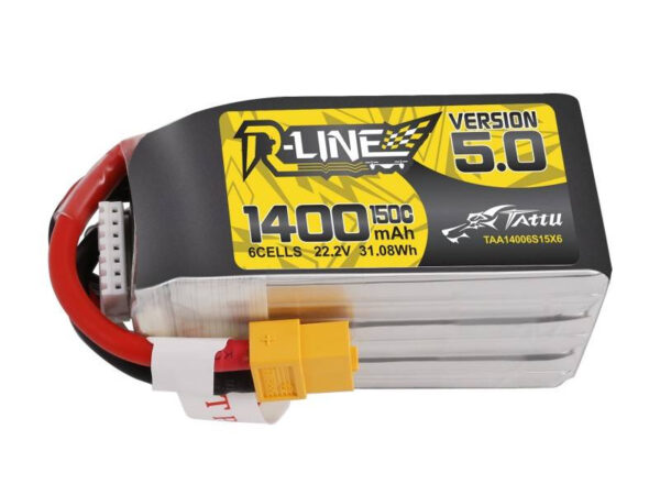 Aku Tattu R-Line 5.0 1400mAh 22.2V 150C 6S1P XT60