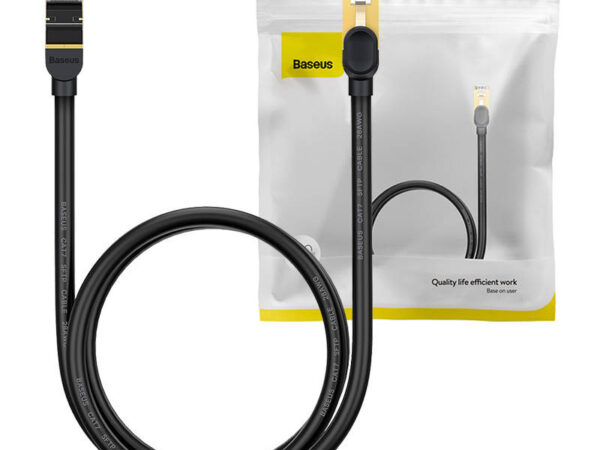 25300_6 Baseus Ethernet RJ45, 10Gbps, 1m võrgu kaabel (must)