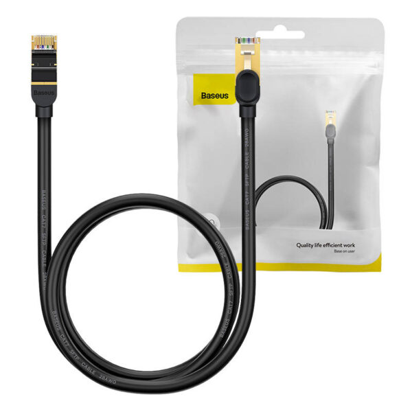 Baseus Ethernet RJ45, 10Gbps, 1m võrgu kaabel (must)