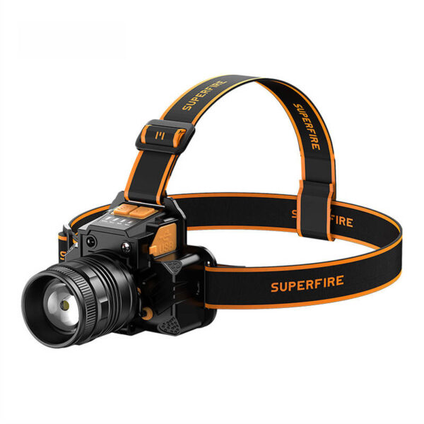 Superfire HL58 pealamp, 350 lm, USB, 3 režiimi, 200m