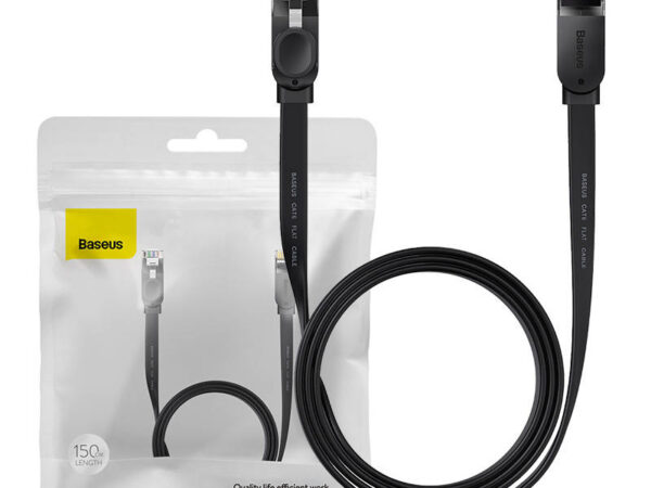 25912_6 Baseus Ethernet RJ45, 1Gbps, 1.5m võrgukaabel (must)