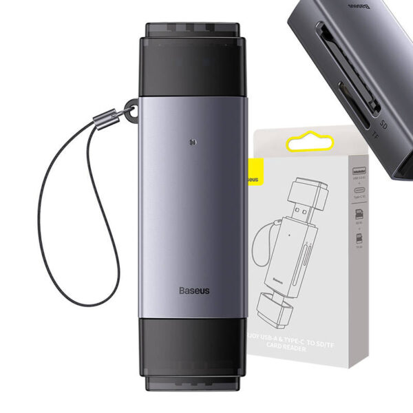 25915_7 Baseus Lite seeria SD/TF mälukaardi lugeja, USB + USB-C (hall)