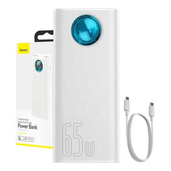 26448_2 Powerbank Baseus Amblight 30000mAh, 4xUSB, USB-C, 65W (valge)