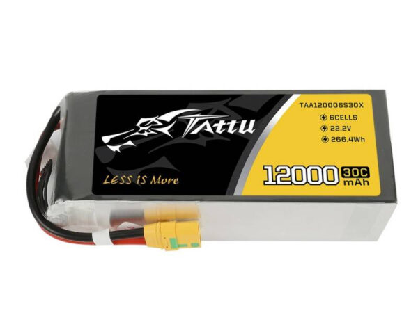 Aku Tattu 12000mAh 22.2V 30C 6S1P XT90