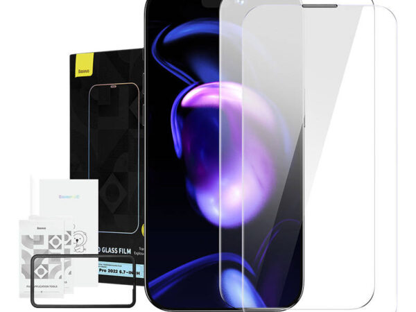 Baseus Crystal Karastatud Klaas Tolmu-tõend 0.3mm iPhone 14 Pro Max jaoks (2tk)