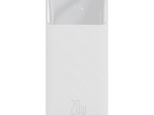 Powerbank Baseus Bipow 10000mAh, 20W (valge)