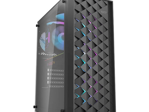 27600_10 Darkflash DK351 arvutikorpus (must) + 4 RGB ventilaatorit