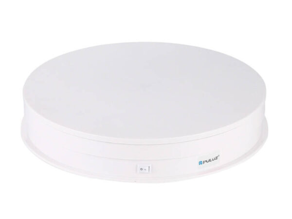 27778_1 Elektriline pöörlev näitustahvel Puluz 30cm USB (valge)