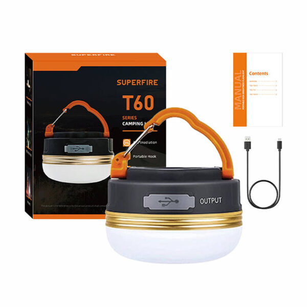 Telkimislamp Superfire T60, 2,5W, 1000mAh