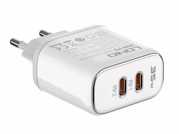 28332_1 Seinakohandaja LDNIO A2528M 2USB-C Apple'i jaoks + USB-C - Lightning kaabel