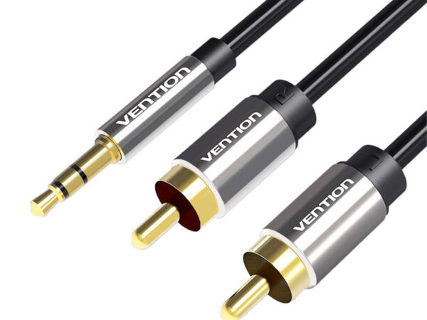 29078_1 Kaabel Audio 2xRCA kuni 3.5mm Vention BCFBD 0.5m (must)