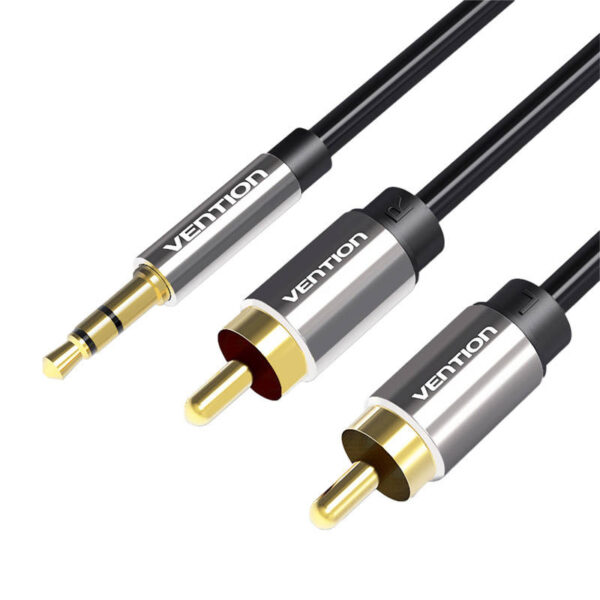 Kaabel Audio 2xRCA kuni 3.5mm Vention BCFBD 0.5m (must)