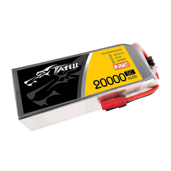 Tattu NMC 20000mAh 22.2V 5C 6S1P Lipo aku komplekt AS150+XT150 pistikuga
