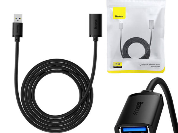 30473_1 USB 3.0 pikenduskaabel Baseus isane-ema, AirJoy seeria, 2m (must)