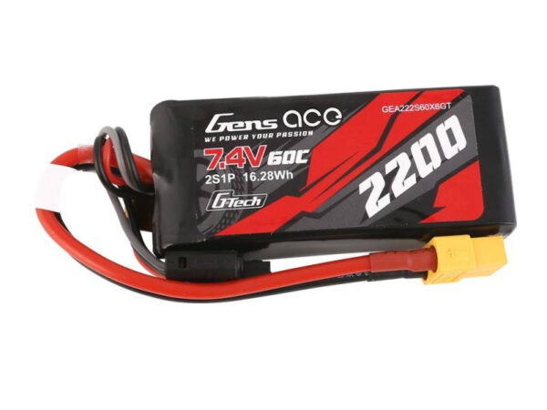 GensAce G-Tech LiPo 2200mAh 7.4V 60C 2S1P XT60 Aku