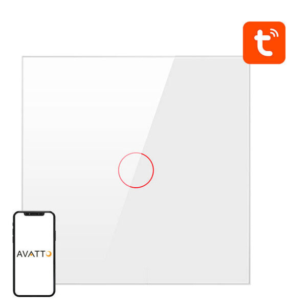 Nutikas valguslüliti ZigBee Avatto ZTS02-EU-W1 1 suund TUYA (valge)