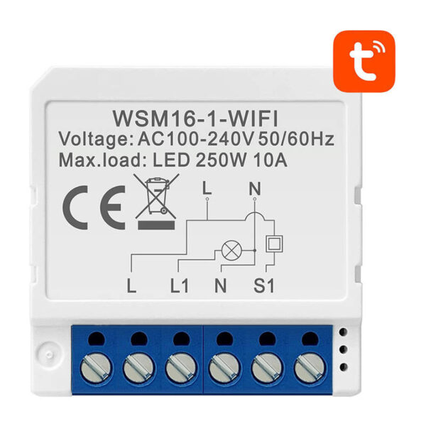 30857_1 Nutikas lüliti moodul WiFi Avatto WSM16-W1 TUYA