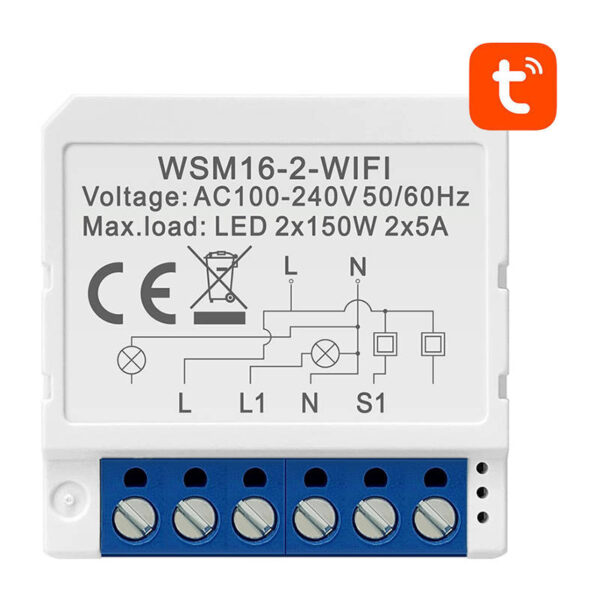 Nutikas lüliti moodul WiFi Avatto WSM16-W2 TUYA