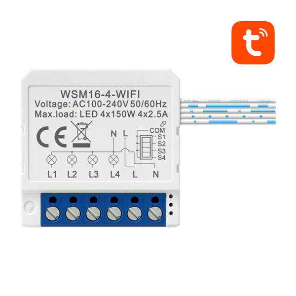 Nutikas lüliti moodul WiFi Avatto WSM16-W4 TUYA
