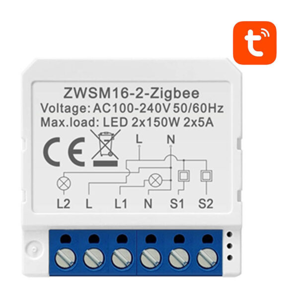 30868_1 Nutikas lüliti moodul ZigBee Avatto ZWSM16-W2 TUYA