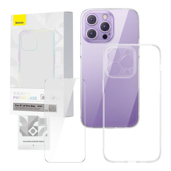 Klaarne Karp ja Karastatud Klaasi komplekt Baseus Corning iPhone 14 Pro Max jaoks