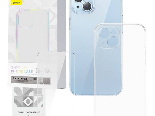 31541_1 Ahnus Karp ja Karastatud Klaasi komplekt Baseus Corning iPhone 14 Plus jaoks