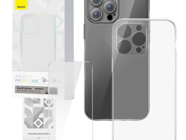 Kläbivaba ja karastatud klaasi komplekt Baseus Corning iPhone 14 Pro jaoks