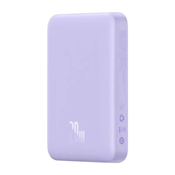 Powerbank Baseus Magnetic Mini 10000mAh, USB-C 20W MagSafe (lilla)