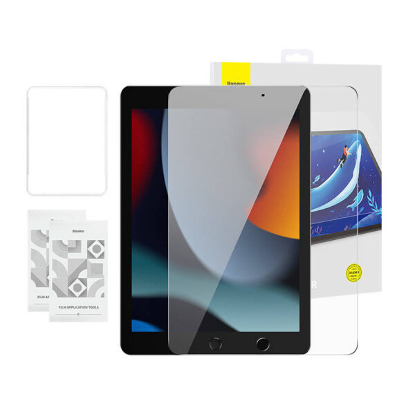 32395_2 Karastatud klaas Baseus Crystal 0,3 mm iPad Pro/Air3/10,2" iPad 7/8/9 (2tk.) + puhastuskomplekt