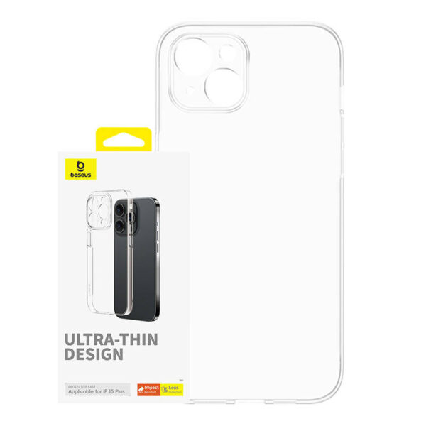 Telefonikaitse iPhone 15 Plus jaoks Baseus OS-Lucent seeria (Selge)