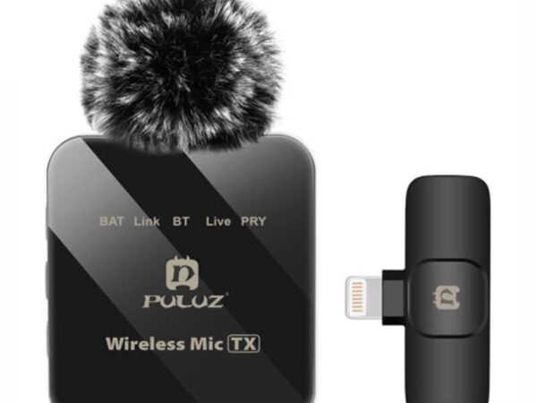 Juhtmevaba lavalier mikrofon PULUZ PU647B (lightning)