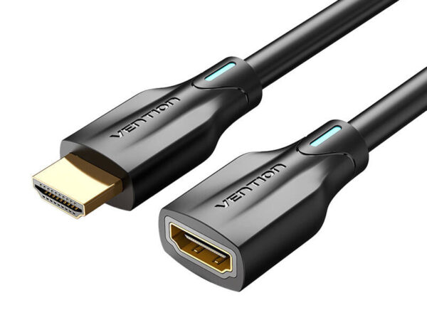 35377_1 HDMI 2.1 pikenduskaabel Vention AHBBG, 1,5m, 8K 60Hz/ 4K 120Hz (must)