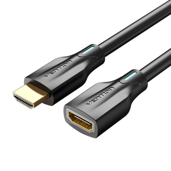 HDMI 2.1 pikenduskaabel Vention AHBBG, 1,5m, 8K 60Hz/ 4K 120Hz (must)