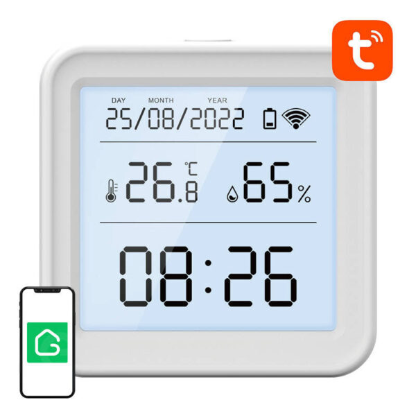 35688_3 Nutikas temperatuur ja niiskuse andur WiFi Gosund S6 LCD Tuya