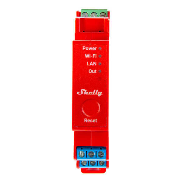 Shelly Pro 1PM DIN-raili lüliti koos võimsuse mõõtmisega, 1 kanal, WiFi/LAN