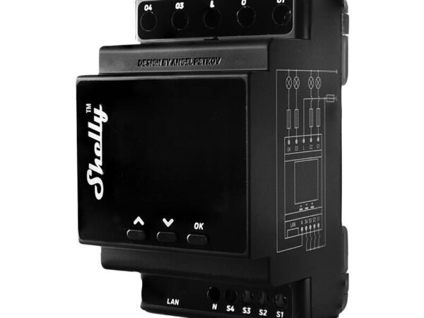 36105_1 Shelly Pro 4PM DIN Rail 4-kanaliline relee, WiFi (Energiatarbimise mõõtmine)