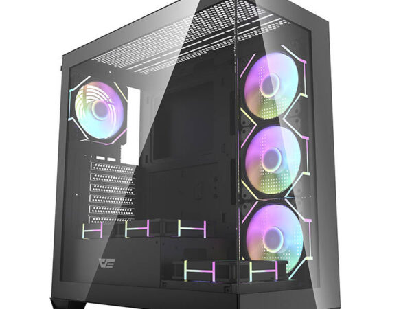 Darkflash DS900 arvutikorpus (must) + 7 ARGB ventilaatorit