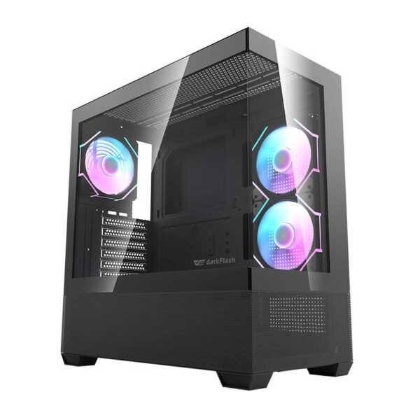 36187_1 Darkflash DS900 AIR arvutikorpus (must) + 6 ARGB ventilaatorit