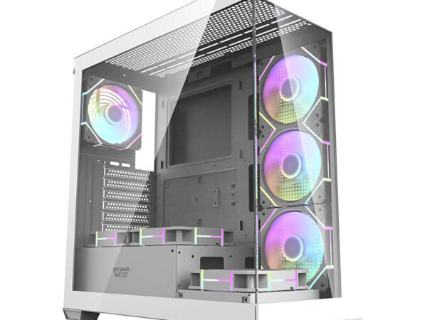 36190_1 Arvutikorpus Darkflash DS900 (valge) + 7 ARGB ventilaatorit