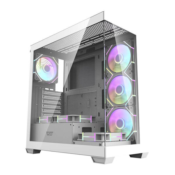 36190_1 Arvutikorpus Darkflash DS900 (valge) + 7 ARGB ventilaatorit