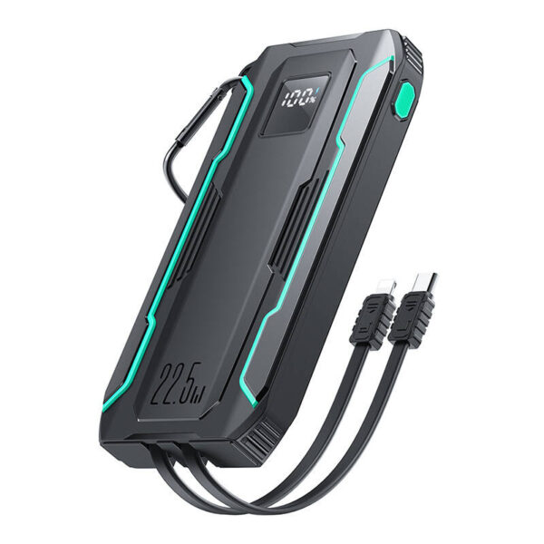 36289_7 Powerbank Joyroom JR-L017 10000mAh, 22.5W, koos Lightning + USB-C kaabliga (must)