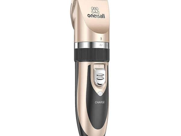 36843_1 Oneisall P2 lemmiklooma trimmer / lõikurid + käärid + kammi komplekt (kuldne)
