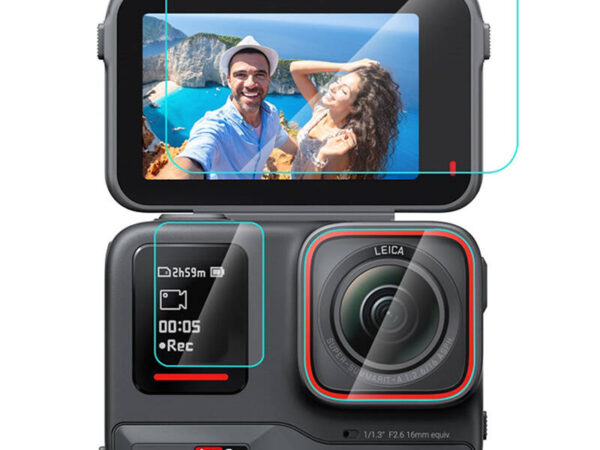 36884_1 3 in 1 Karastatud Klaasist Film PULUZ Insta360 Ace Pro jaoks (PU951T)